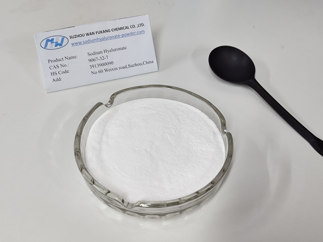 Hyaluronate de sodium hydratant à haute teneur en poudre blanche pour les yeux CAS 9067 32 7