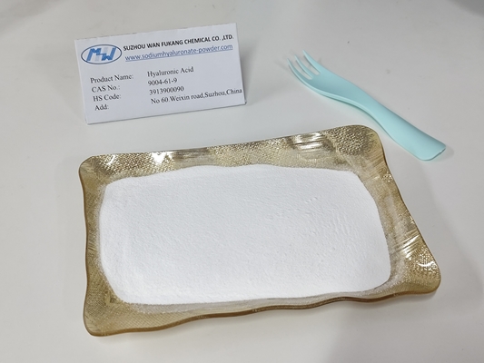 Poids moléculaire moyen Poudre d'acide hyaluronique de qualité alimentaire Bonne stabilité
